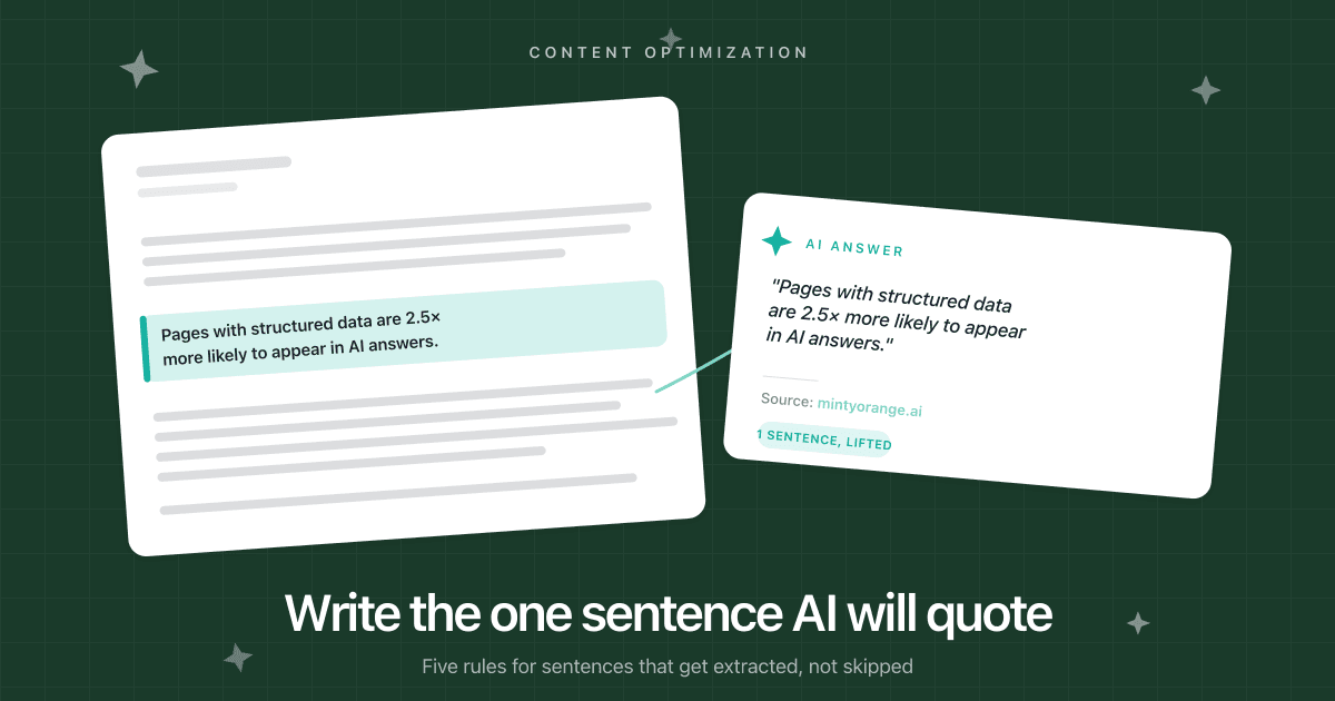 How to Write a Single Sentence That AI Will Quote